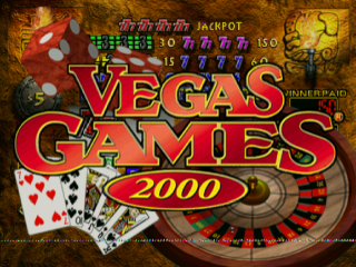Vegas Games 2000 title screen for Playstation